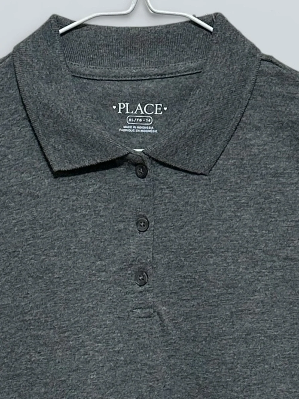 The Children's Place Girls' Dark Gray Polo Shirt